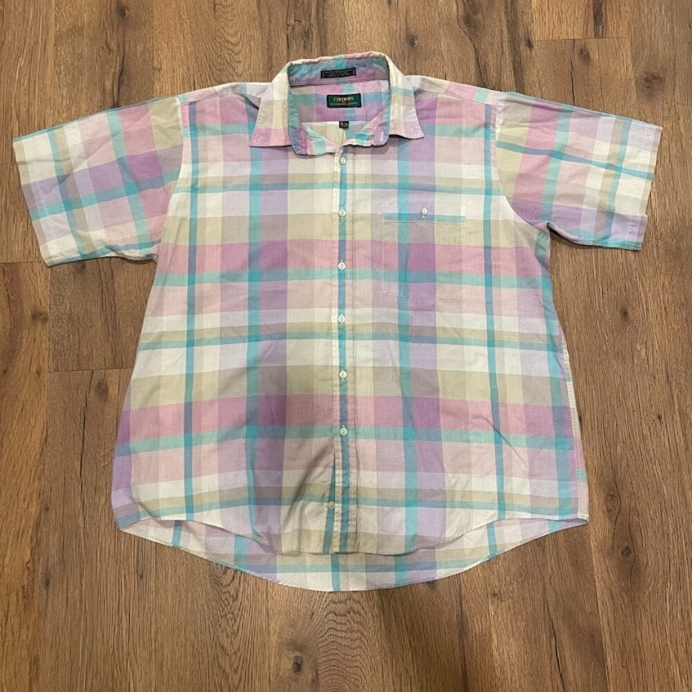 Y2K vintage Colours by Alexander Julian plaid shirt